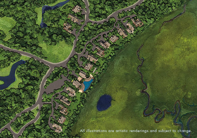Elevated so that each home seems to float above the natural setting, Marsh Walk will blend into a rich, park-filled setting in sight of the Atlantic.