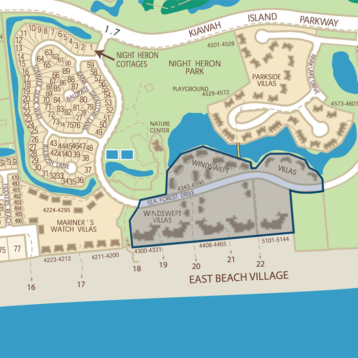 Map Of Kiawah Island Windswept Villas | Kiawah Island Club & Real Estate